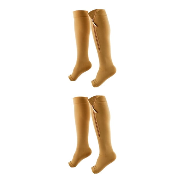 Calcetines de compresión graduados Vogacara color desnudo 4XL 2Conjunto