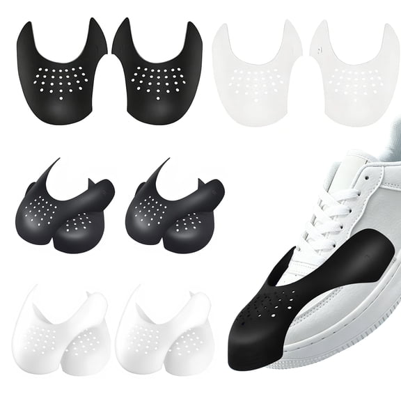 2 Pairs Shoes Crease Protector Toe Box, Prevent Sneaker Shoes Crease Protector for Men and Women 5-12"