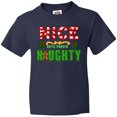 thumbnail image 3 of Inktastic Nice Until Proven Naughty with Holly and Gingerbread Man Youth T-Shirt, 3 of 5