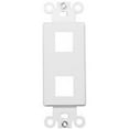 thumbnail image 1 of Decorator Wallplate For Keystone Jacks And Modular Inserts Two Ports White, 1 of 1