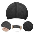 thumbnail image 3 of Unique Bargains 1 Pc Silicone Waterproof Water Drops Embossed Swim Cap Black, 3 of 5