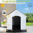 thumbnail image 3 of YRLLENSDAN 41/35/ 27 inch Plastic Dog House Outdoor, Waterproof Dog Houses for Small Dogs House with Air Vents and Elevated Floor Indoor Weatherproof Doghouse for Small Dogs, 3 of 7