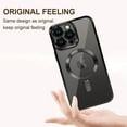 thumbnail image 5 of Magnetic Case for iPhone 13 Pro Case [Compatible with MagSafe] Camera Lens Protector Plating Luxury Cover for Women Men Clear Soft TPU Shockproof Protective Phone Case - Black, 5 of 12