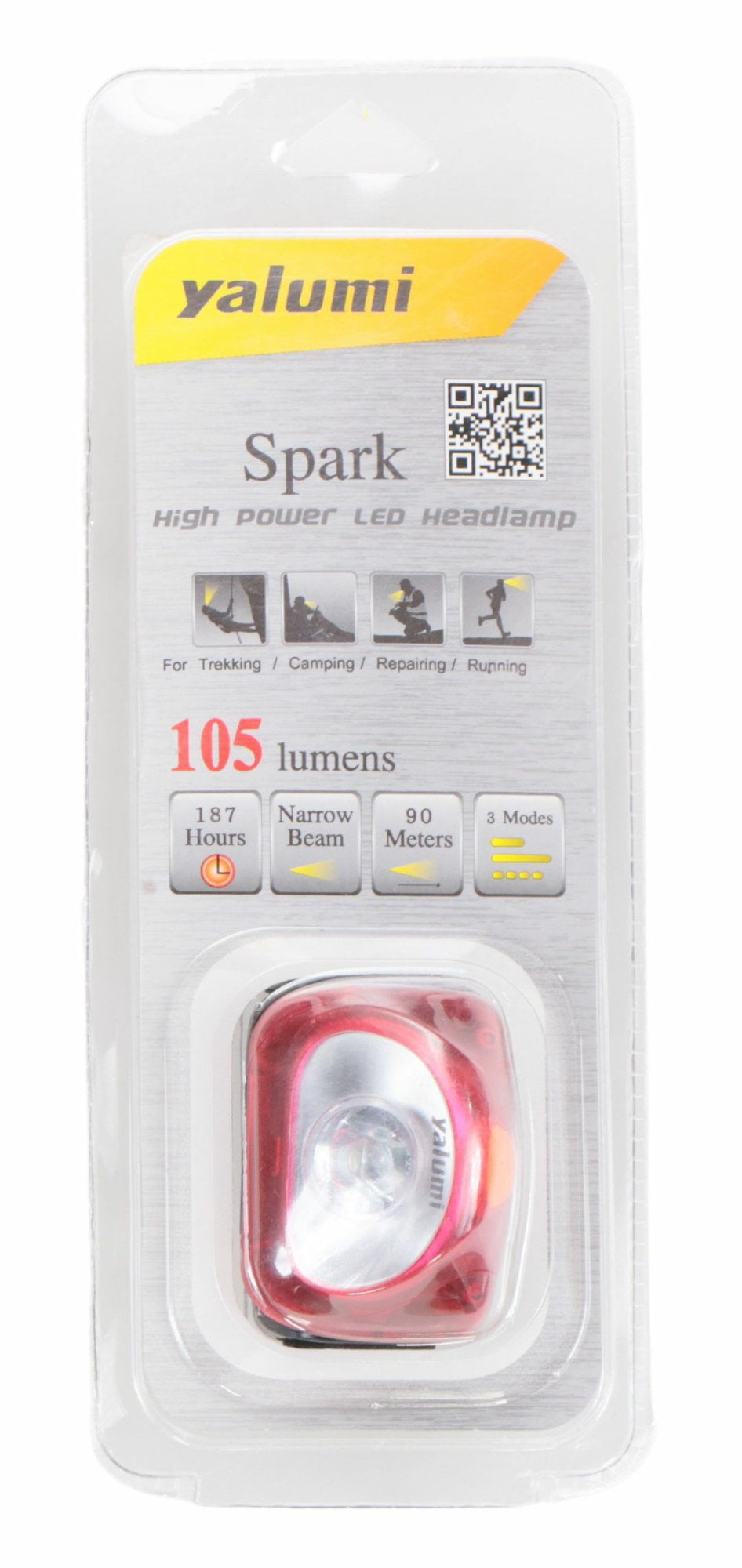 for camping, LED Headlamp yalumi Spark Dual 105 Lumens-Red  Lightweight 2.7 oz 