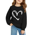 thumbnail image 5 of YunPes Kids Crewneck Fleece Pullover Tops Cute Heart Print Sweatshirts for Teen Girls Casual Cozy Tops Fall Winter Trendy Clothes, 5 of 6