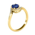 thumbnail image 4 of AoneJewelry 1.00 Carat Sapphire & Diamond Ring In Solid Rose, White & Yellow Gold 10K, 4 of 4