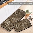 thumbnail image 5 of Leopard Print Kitchen Rugs Sets of 2 Non Slip Kitchen Mat Animal Print Polyester Area Rugs Set Floor Mats Washable Carpet Mat Comfort Standing Mat for Kitchen Laundry Sink Office, 5 of 6