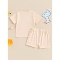 Awoscut Nexborn Baby Boy First Birthday Outfit Letter Embroidery Short