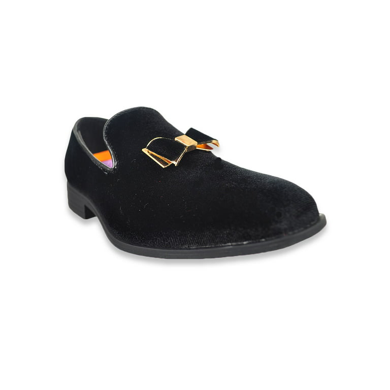 Jodano Boys' Slip-On Dress Shoes - black, 8 youth - Walmart.com