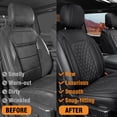 thumbnail image 3 of LINGVIDO F-150 Waterproof Faux Leather Automotive Seat Covers Fit for Ford 2009-2026 F150 F250 F350 F450 Super Duty Crew Cab XL XLT Lariat King Ranch Platinum, 3 of 10