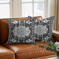 thumbnail image 3 of Retro Ethnic Throw Pillow Cover Tribal Boho Cotton Linen Cushion Cover Throw Pillow Case with Invisible Zipper for Couch Sofa Bed Chair Car 24x24 Inch, 3 of 9