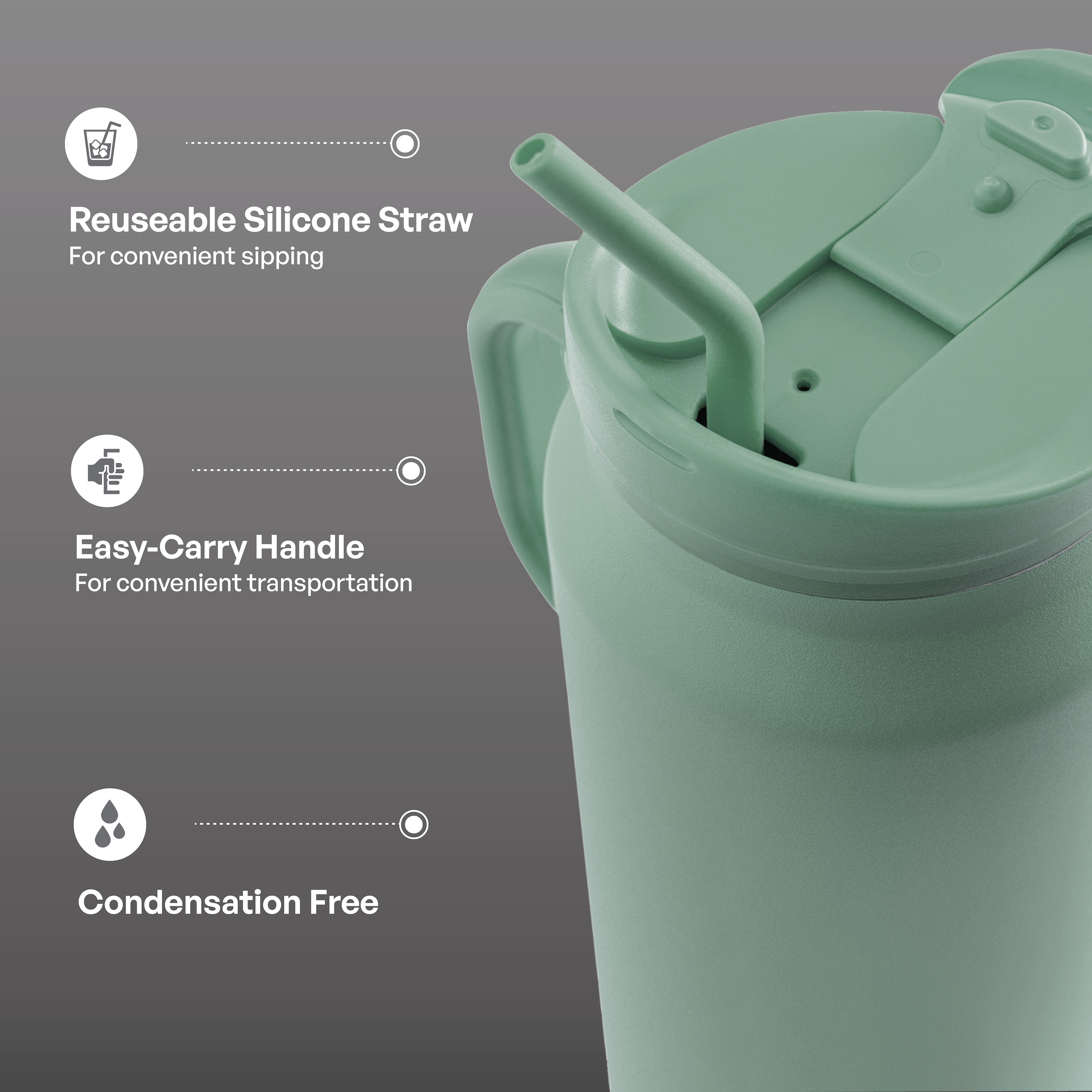 TAL 30oz Stainless Steel Travel Mug with Silicone Straw photo 2