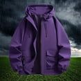 thumbnail image 2 of sususu Mens Quilted Jackets ,Casual Jackets Spring Outdoor Sports Windproof Couples Hiking Jackets For Daily Activities With Design,Purple,S, 2 of 3
