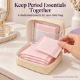thumbnail image 2 of HJuyYuah Period Pouches for Teen Girls, Sanitary Napkin Storage Bag, Portable Organizer for Women Girls, Discreet Travel Menstrual Pad Case with Zipper for School Office, 2 of 7
