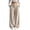 Beige #1, variant on WULMLEO Womens Corduroy Pants Low Rise Wide Leg Cargo Bottoms Casual Baggy Lounge Tousers Office Business Work Pant with Pockets Black L