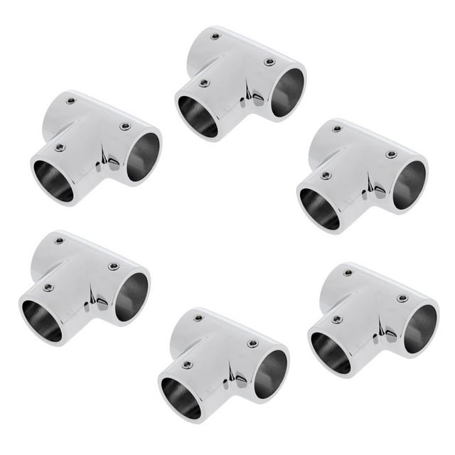 6 Piezas de Pasamanos de Barco Sólido Accesorios de Pasamanos 90 degree 316 Herrajes de Té de Acero Inoxidable Marino 25 Mm Baoblaze Accesorios para Tee de barandilla para barcos