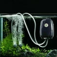 thumbnail image 6 of SHCKE Aquarium Air Pump Adjustable Dual Outlets Quiet Fish Tank Bubbler Aquarium Aerator with Air Stones for 20-160 Gallon Tank, 6 of 6