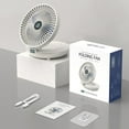 Jrocdr Desktop Wall Mounted Fan Outdoor USB Fan Portable Folding Fan