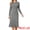 Grey, variant on DARING DIVA Women's Long Sleeve Sweater Fall Crewneck Ribbed Knit Dress S Coffee