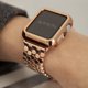 thumbnail image 3 of Correa Compatible Con Apple Watch - Correa De Acero Inoxidable Para Iwatch Para Mujer - Series 1-10 Se Y Ultra (38 Mm / 40 Mm / 41 Mm De Oro Rosa) - Panal, 3 of 5