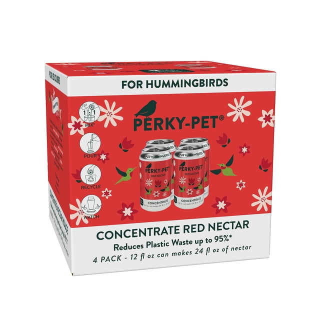 Concentrado de néctar de colibrí Perky-Pet, latas de 4 x 355 ml
