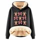 thumbnail image 1 of WILLBEST Sudadera de Mujer con Estampado Navideño de Vaca, Estilo Vaquero, Estilo Femenino y Grueso XX-Grande, 1 of 4