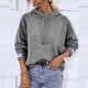 thumbnail image 2 of Sudadera para mujer Otoño Sudaderas Moda para mujer Color sólido Sudadera con capucha Suéter informal Top Odeerbi  ODB-5, 2 of 8