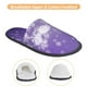 thumbnail image 3 of Fotbe Snowfall Sky White Purple Pantuflas Peludas para Mujer con Estampado, Zapatillas de Peluche, Zapatos de Invierno para Casa, Uso Interior y Exterior-Large, 3 of 8
