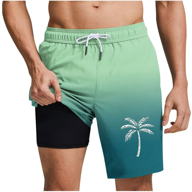 Pantalones Cortos Casuales para Hombre Imprimir con Bolsillos Pantalones de Playa de Cintura Elástica, Pantalones Cortos de Cintura Elástica para Hombre