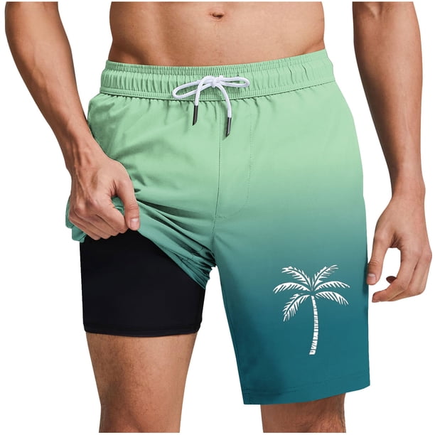 Pantalones Cortos Casuales para Hombre Imprimir con Bolsillos Pantalones de Playa de Cintura Elástica, Pantalones Cortos de Cintura Elástica para Hombre