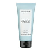 BeautySpaceNK Body Lotion Cream Moisturizer for Dry Skin, Sea Salt and Waterlily, 6.76 fl oz