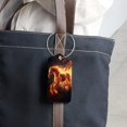 thumbnail image 5 of PhooArto 2 Pack Leather Luggage Tag with Stainless Steel Loop, Cool Flaming Running Horse Baggage Handbag Travel Suitcase Tags with Name ID Card Perfect to Quickly Spot Luggage Suitcase, 5 of 5