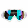 thumbnail image 1 of Gafas de motociclismo, gafas de esquí para exteriores, gafas de esquí (marco blanco espejo colorido) Rojo Verde, 1 of 5