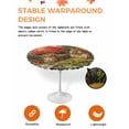 thumbnail image 2 of Round Fitted Tablecloths Fall Squirrel Mushroom Plant Waterproof Table Cover for Kitchen Dining Party Decor Nature Forest Landscape,36"-44", 2 of 6