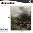 thumbnail image 4 of Stupell Industries Rustic Lodge Moody Highland Cows Herd Canvas Art, 24 x 30, by Arlington Prints, 4 of 8