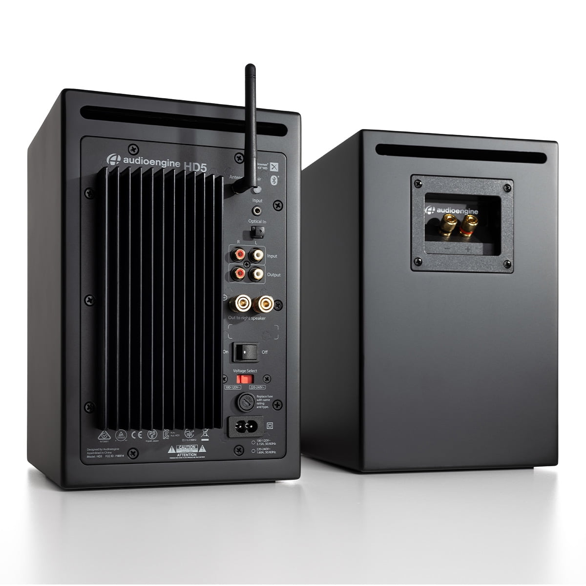 Audioengine HD5 Powered Bluetooth Bookshelf Speakers - Pair (Matte Black)