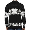 thumbnail image 2 of xiaxaixu Cardigan de Noël pour Homme Décontracté à Manches Longues Col Châle Chandail à Imprimé Renne Flocon de Neige Hauts Tricotés, 2 of 6