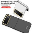 thumbnail image 5 of case for Samsung Z Flip 4 Case, Ultra-Thin Folding Shell Galaxy Z Flip 4 Case Electroplated Metal Lens Frame All-Inclusive Protection Case for Samsung Galaxy Z Flip 4 5G, Pink, 5 of 8
