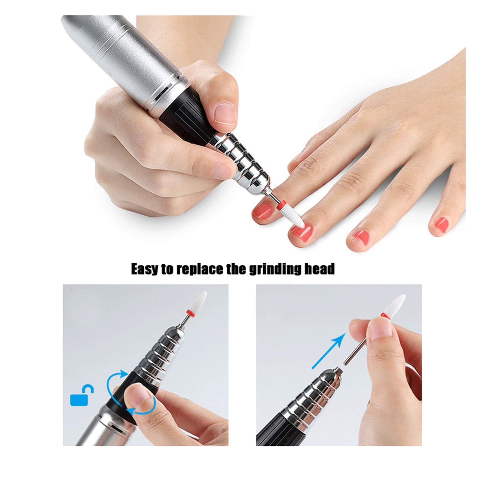 Professional Nail Drill Machine, Low Noise 35000RPM Manicure Machine For Manicure Electric Nail File With Cutter Nail Art Tools ,Low Noise