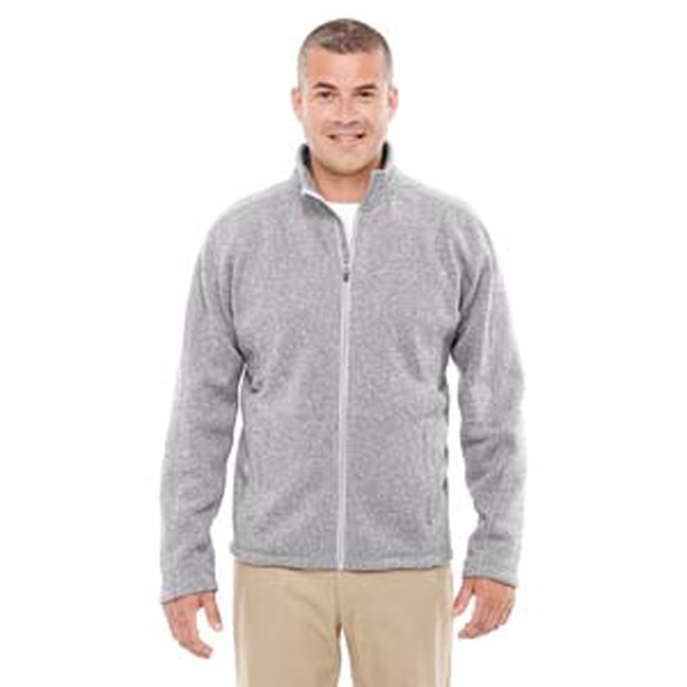 Devon & Jones Men's Bristol FullZip Sweater Fleece Jacket GREY