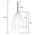thumbnail image 2 of Tignapoo 20-Claw Stainless Steel Head Massager with Extendable Back Scratcher and Finger Massager Ring Set in White Box Packaging, 2 of 5