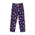 thumbnail image 2 of Vsdgher American Stars Print Mens Pajama Pants Sleep & Lounge Pants, PJ Bottoms With elastic waistb and Pockets, 2 of 5