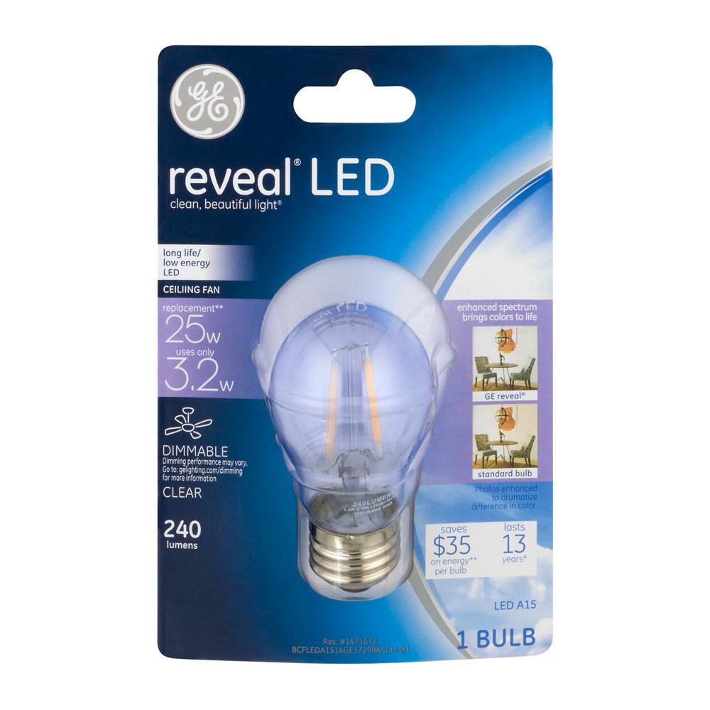 GE Reveal LED Dimmable Bulb 25 W Clear, 1.0 CT