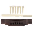 thumbnail image 1 of Guitar Preslotted Bridge Set, Crisp Sound Bridges Saddle Nut Pin Sets  For Acoustic Guitars, 1 of 8