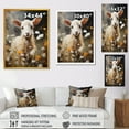thumbnail image 4 of Designart "Floral Meadow with White Baby Goat I" Animals Framed Wall Art - Traditional White Goat Living Room Framed Canvas Art, 4 of 6