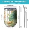 thumbnail image 5 of 12oz Stainless Steel Insulated Wine Tumbler with Lid and Straw – Double Wall Vacuum Mug for Hot & Cold Drinks, 304 Steel Interior, Sweat-Free Design, 5 of 5