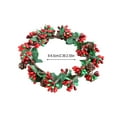 thumbnail image 3 of Christmas Wreath, Christmas Decorations, Realistic Pine Cone and Berry Candle Ring for Home, DIY Holiday Decor, Red Plastic Table Centerpiece, 3 of 7