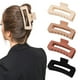 thumbnail image 1 of Paquete de 4 clips de garra extra grandes de 5 pulgadas para cabello grueso, clips de garra grandes antideslizantes mate para cabello largo y grueso y rizado, clip de garra gigante, clips de garra XL,, 1 of 5