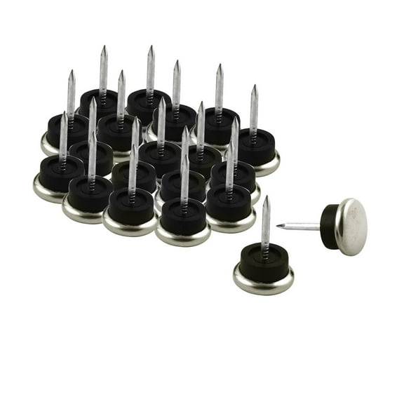 Furniture Chair Metal Glide Feet Leg Floor Protector Nails 2.3cm Dia 20pcs