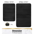 thumbnail image 5 of HITSLAM Memory Foam Bath Mat,Ultra Absorbent Bathroom Rug,Non-Slip Soft Bath Rug for Bathroom Floor,20"x31" Black, 5 of 8